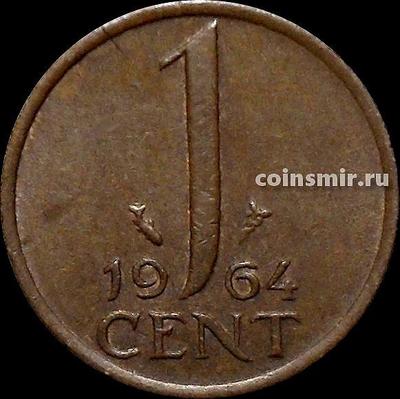 1 цент 1964 Нидерланды. Рыбка.