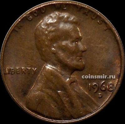 1 цент 1968 D США. Линкольн.