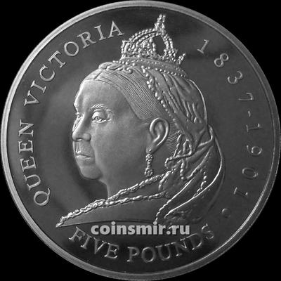 5 фунтов 2001 Гернси. Королева Виктория.