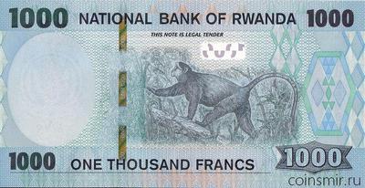 1000 франков 2019 Руанда.