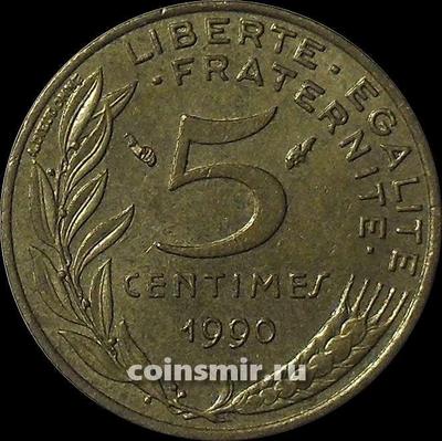 5 сантимов 1990 Франция.