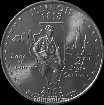 25 центов 2003 D США. Иллинойс.