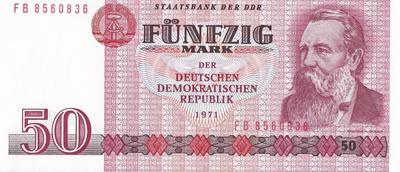 50 марок 1971 Германия (ГДР) Фридрих Энгельс.