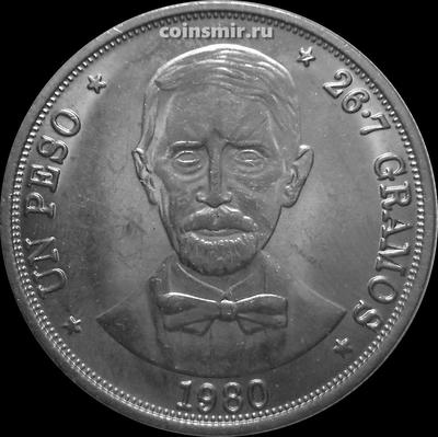 1 песо 1980 Доминиканская республика. Хуан Пабло Дуарте.