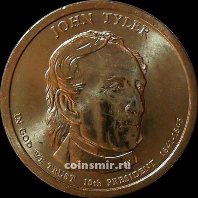 1 доллар 2009 D США. 10-й президент США Джон Тайлер.