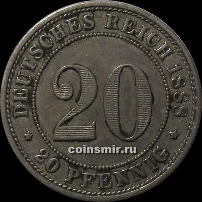 20 пфеннигов 1888 Е Германия.
