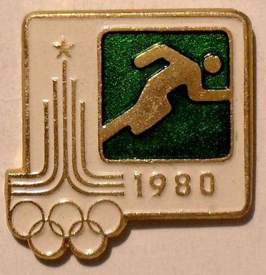 Значок Легкая атлетика. Бег. Олимпиада 1980 в Москве.