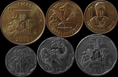 Набор из 6 монет 2015 Свазиленд.