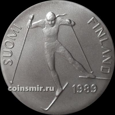 100 марок 1989 Финляндия. Чемпионат мира по лыжным гонкам в Лахти.
