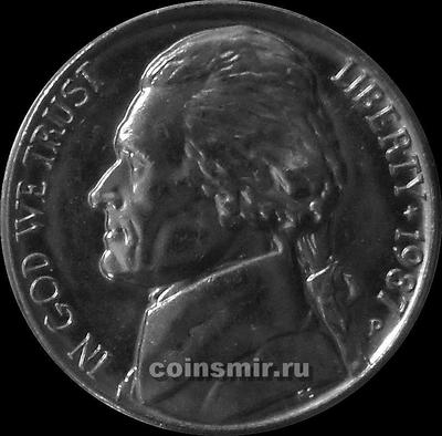 5 центов 1987 Р США. Томас Джефферсон.