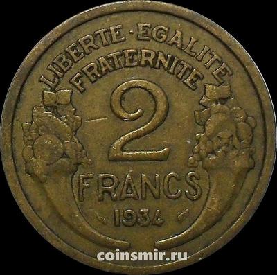 2 франка 1934 Франция.