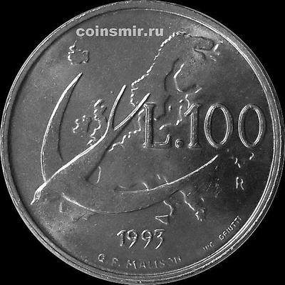 100 лир 1993 Сан-Марино. Ласточка.