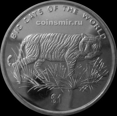 1 доллар 2001 Сьерра-Леоне. Самые большие кошки мира. Тигр.