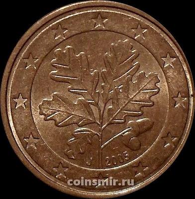 5 евроцентов 2005 J Германия. Листья дуба.