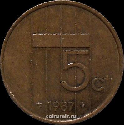 5 центов 1987 Нидерланды.