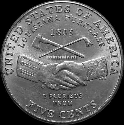 5 центов 2004 Р США. Приобретение Луизианы.