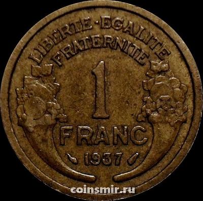1 франк 1937 Франция.