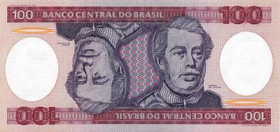 100 крузейро 1981-1984 Бразилия.