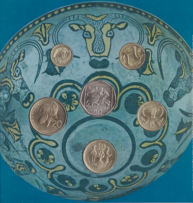 Набор из 6 монет 2004 Кипр. Буклет.