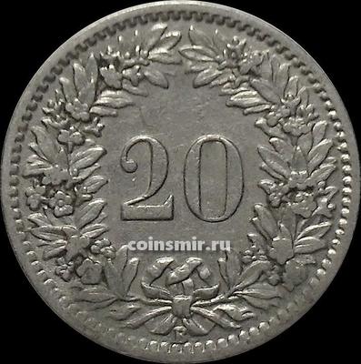 20 раппенов 1919 В Швейцария.