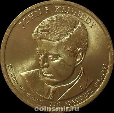 1 доллар 2015 Р США. 35-й президент Джон Кеннеди.