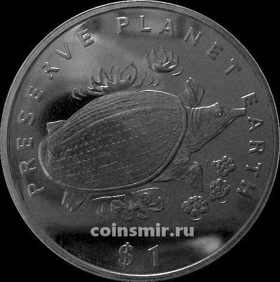 1 доллар 1994 Либерия. Черепаха.