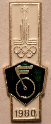 Значок Велоспорт. Олимпиада 1980 в Москве.