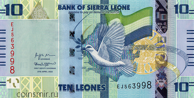 10 леоне 2022 Сьерра-Леоне.