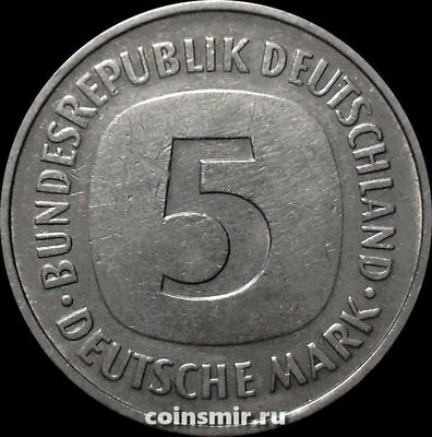 5 марок 1979 F Германия ФРГ.