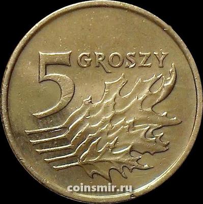 5 грошей 2001 Польша.