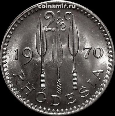 2 1/2 цента 1970 Родезия.