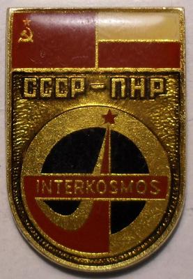 Значок Интеркосмос СССР-ПНР.
