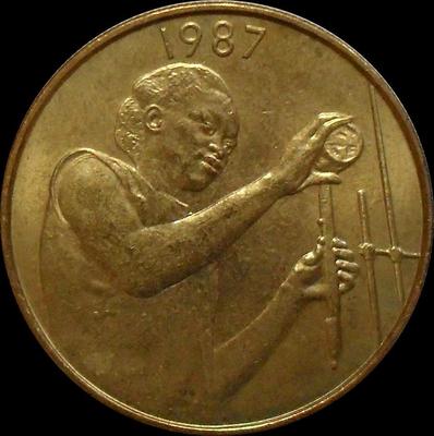 25 франков 1987  КФА BCEAO (Западная Африка). ФАО.