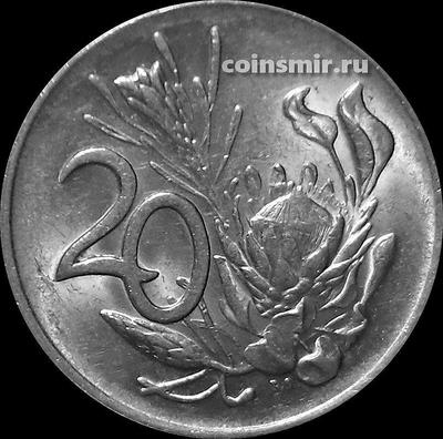 20 центов 1985 Южная Африка ЮАР. Цветок протея.
