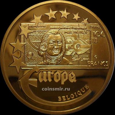 Жетон 100 франков Бельгия. Европа 2003.