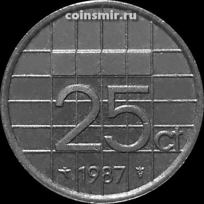 25 центов 1987 Нидерланды.