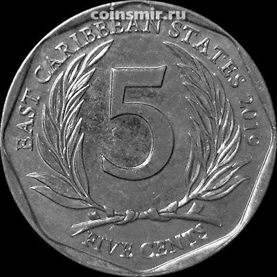 5 центов 2019 Восточные Карибы.