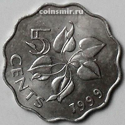 5 центов 1999 Свазиленд.