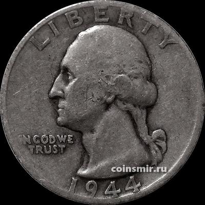 25 центов (1/4 доллара) 1944 S США. Джордж Вашингтон.