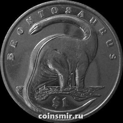 1 доллар 2006 Сьерра Леоне. Бронтозавр.
