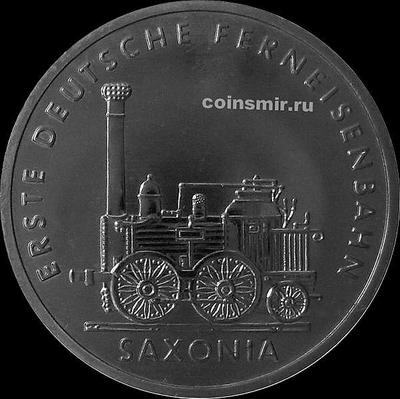5 марок 1988 Германия ГДР. Первая железная дорога в Германии.