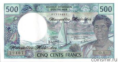 500 франков 1970-1981 Новые Гебриды.