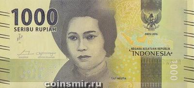 1000 рупий 2016 Индонезия.