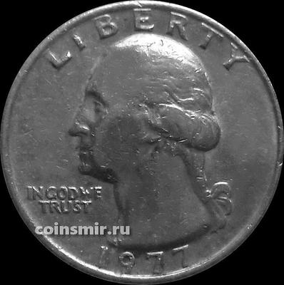 25 центов 1977 США. Джордж Вашингтон.