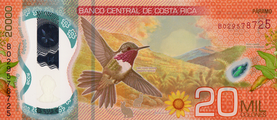 20000 колонов 2018 (2020) Коста-Рика.