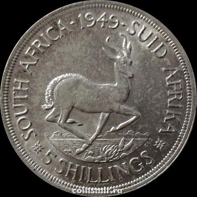 5 шиллингов 1949 Южная Африка ЮАР. Газель. Георг VI