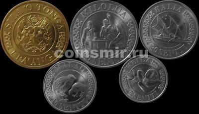 Набор из 5 монет 2015 Тонга.