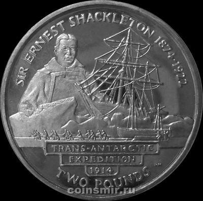 2 фунта 2004 Южная Георгия и Южные Сандвичевы острова. Эрнест Генри Шеклтон — трансантарктическая экспедиция 1914 года.