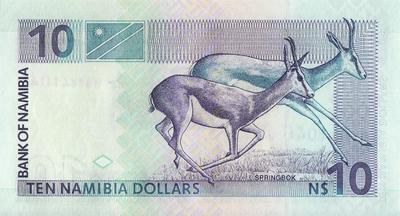 10 долларов 2001-2009 Намибия.