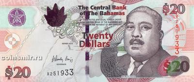 20 долларов 2010 Багамские острова.